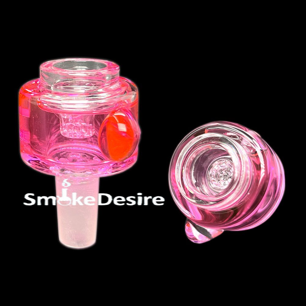 14 MM Glycerin Pink Heavy Duty Glass Bowl With Inside Filter - Smoke Desire